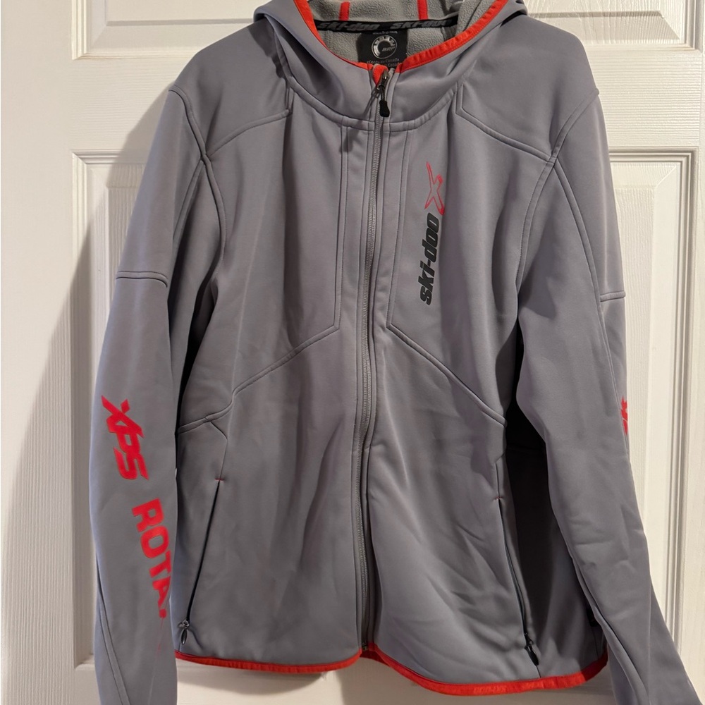 Women's Gray and Red Jacket